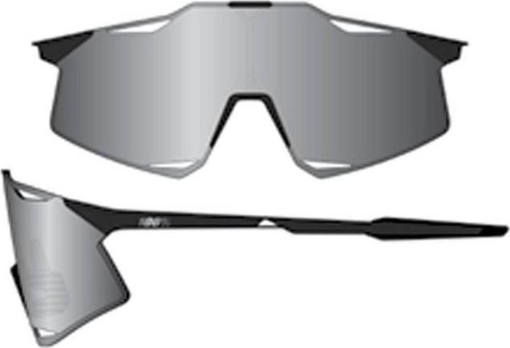 Actual product image 100% Glasses Hypercraft Gloss (Black, Silver)