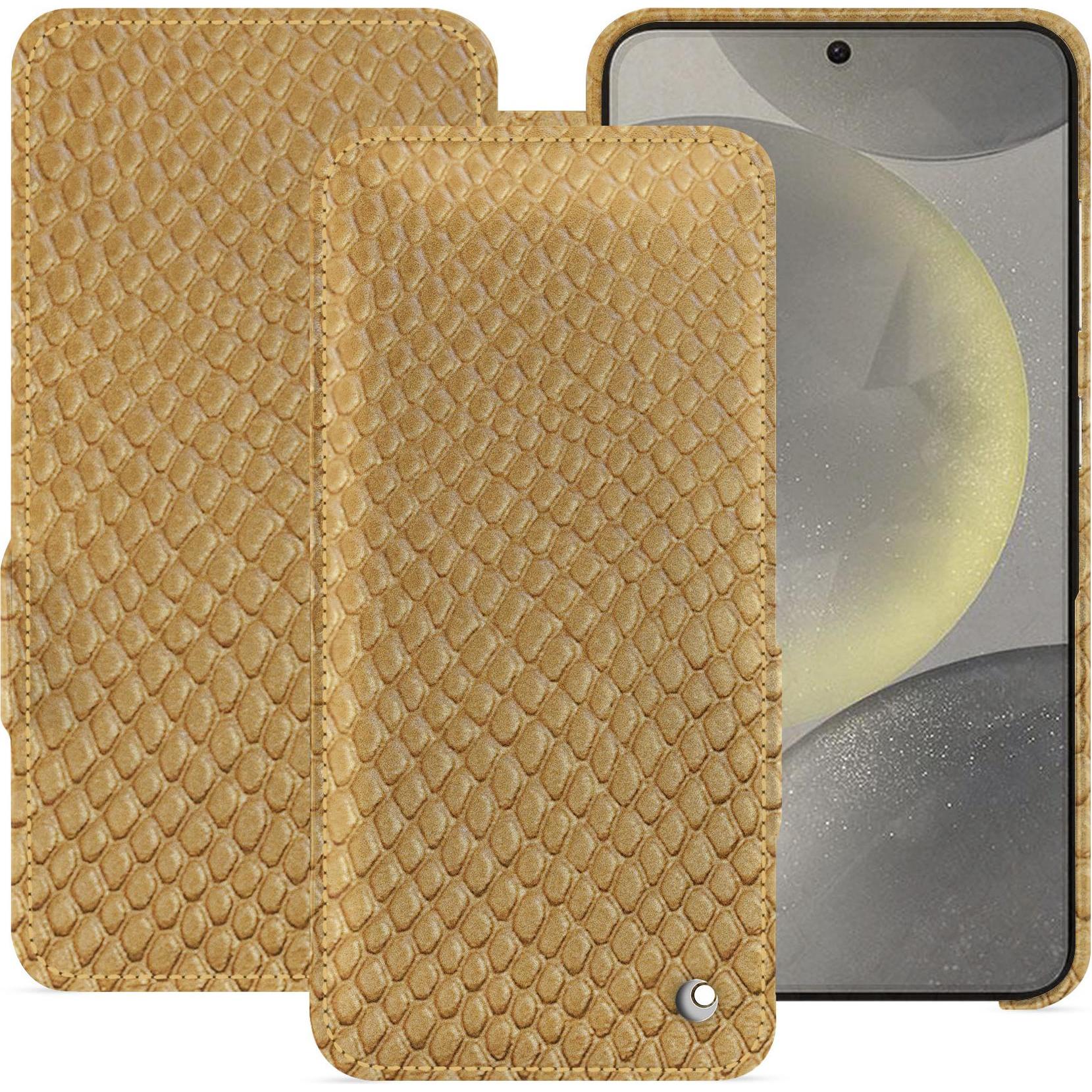 Noreve Lederschutzhülle horizontal (Samsung Galaxy S24), Smartphone Hülle, Beige