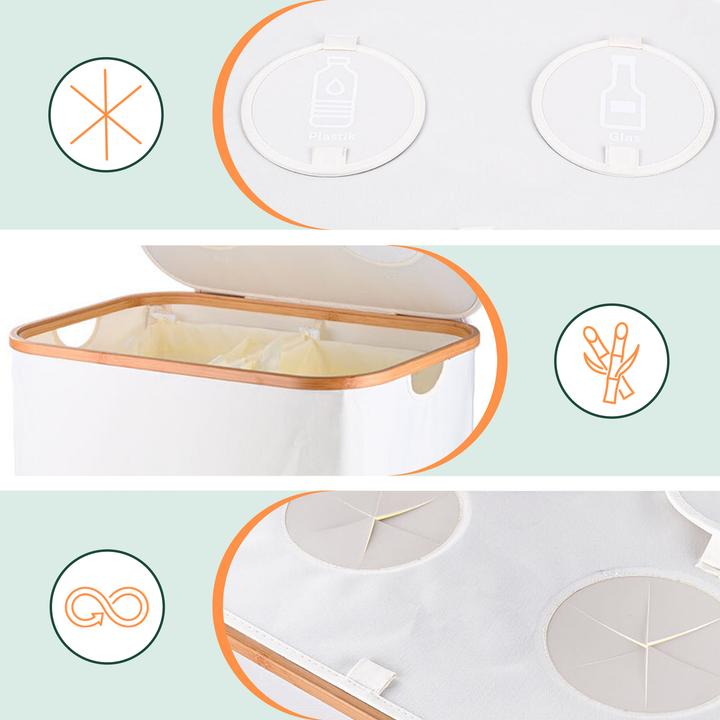 Actual product image Relaxdays Pfandflaschen-Sammelbehälter 2 Fächer (1 x)