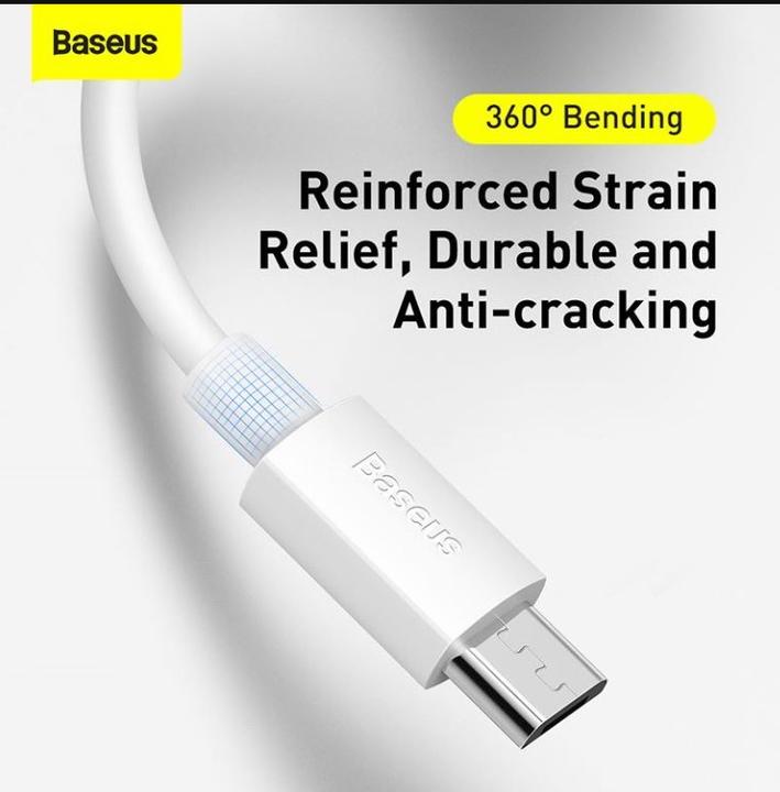 Produktbild Baseus Simple Wisdom Data Cable Kit USB to Micro 2.1A (2PCS/Set) 1.5m White (1.50 m)