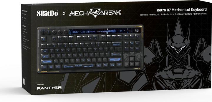 Produktbild 8bitdo - Mechanical Keyboard Mecha Break Ed. - Black - 87 Keys (US, Kabelgebunden, Kabellos)