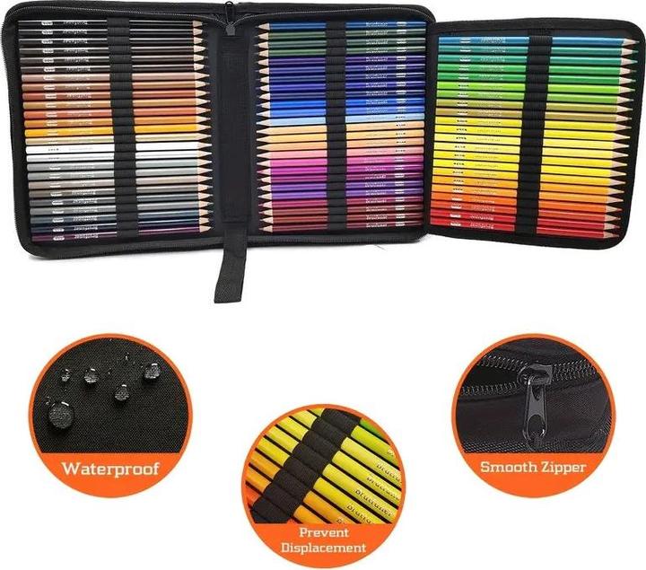 Image du produit The Toy Company 72 Stück 2B Farbstifte, Buntstifte Set mit Aufbewahrungstasche, ideal zum Zeichnen und Kritzeln (72x)