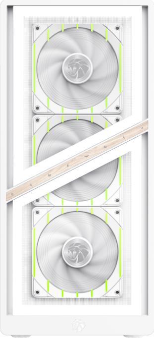 Actual product image GameMax Boitier Mini Tour Micro ATX Aeris 330 ARGB avec panneau vitré (Blanc) (ITX, mATX)