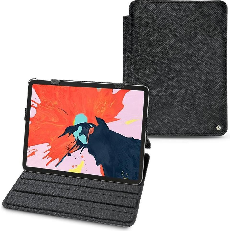 Noreve Lederschutzhülle horizontal (iPad Pro 12.9 2018 (3. Gen)), Tablet Hülle, Schwarz