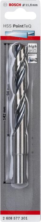 Actual product image Bosch Professional Zubehör Metal twist drill HSS PointTeQ. DIN 338. with reduced shank. 11.5 mm (11.5 millimetres)
