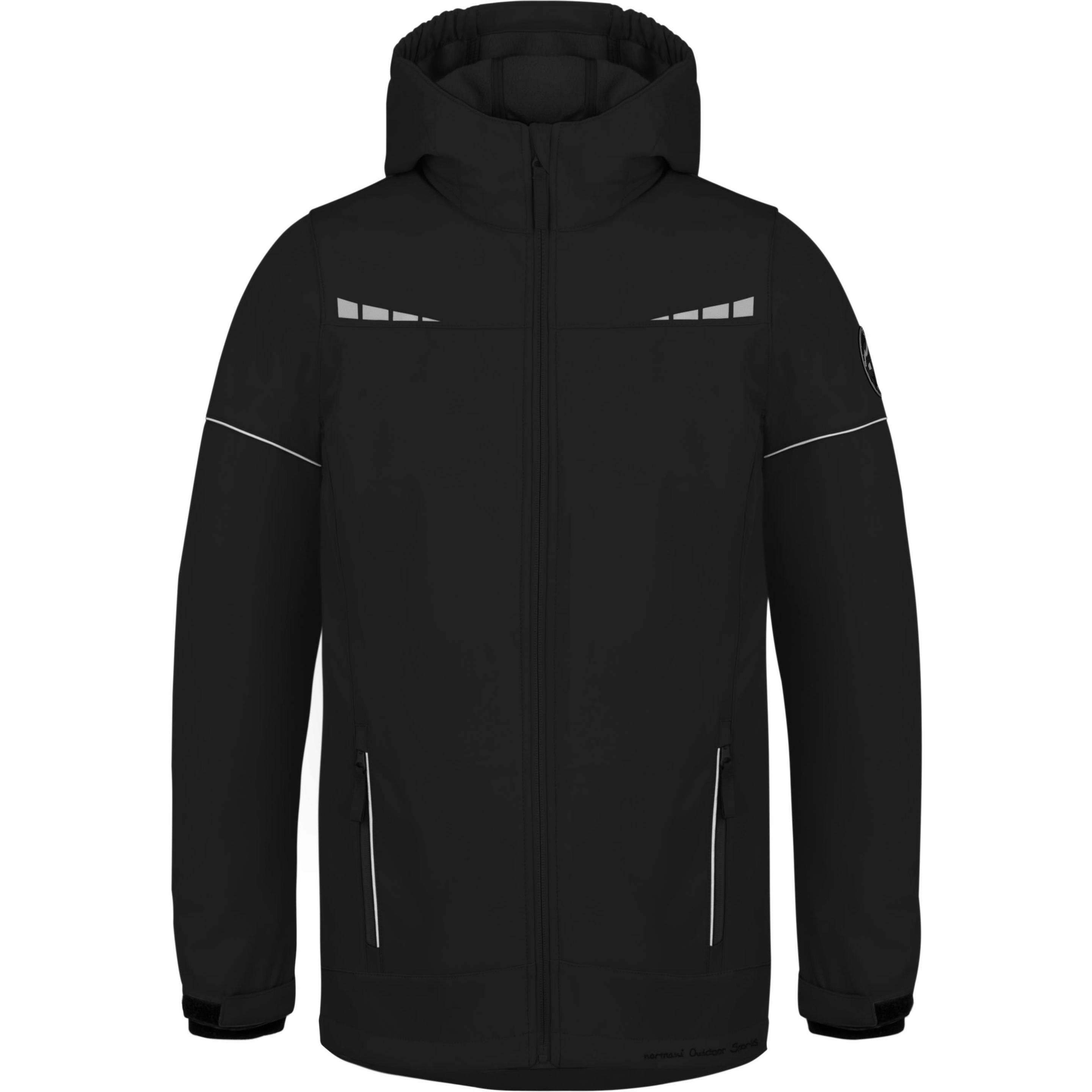 Normani, Unisex, Jacke, Kinder Softshelljacke Galway (110, 116), Schwarz, 116, 110