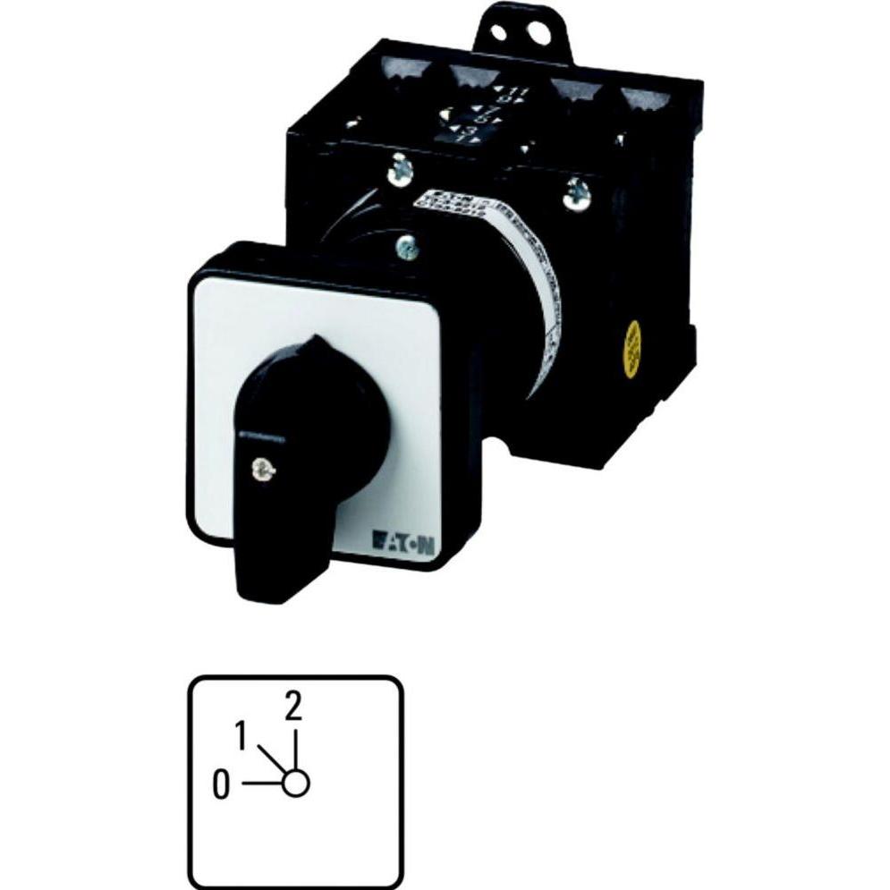 Eaton Stufenschalter, T0, 20 A, Zwischenbau, 3 43598, Taster + Schalter, Schwarz, Weiss