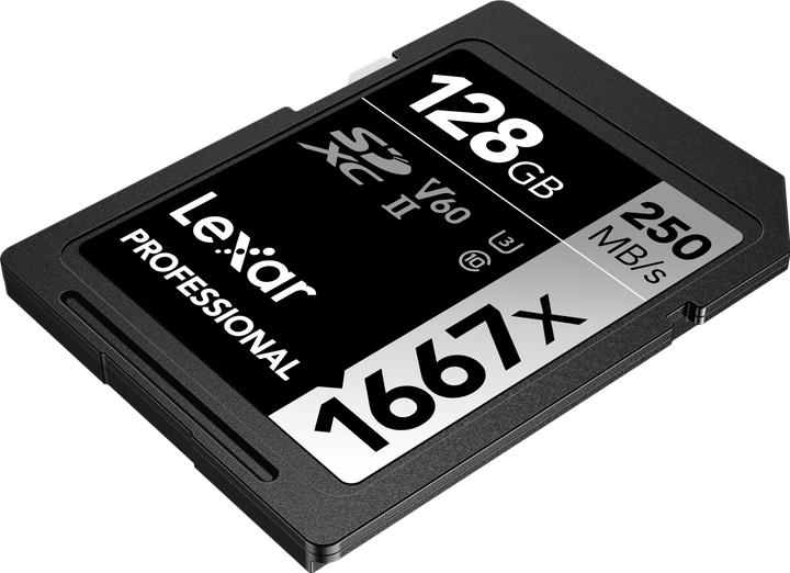 Actual product image Lexar Professional 1667x (128 GB, SDXC, U3, UHS-II)