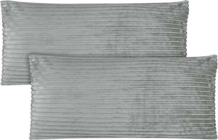 Actual product image Aspero 2 Kissenbezüge aus Streifen-Flanell 40x80 cm Mendoza (40 x 80 cm)