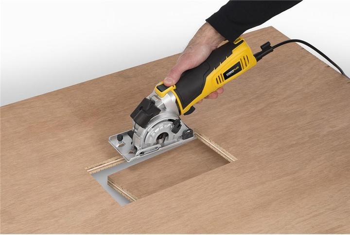 Actual product image Powerplus POWX1365MB Circular saw - 600W - 89mm - Incl. laser, dust extraction, 3 circular saw blades and