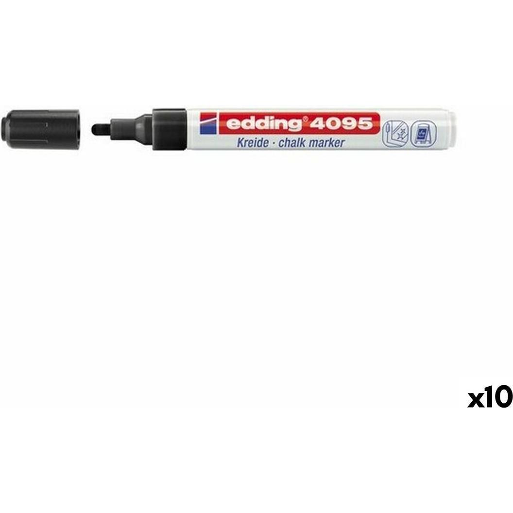 Thumbnail - Edding, Marker, Flüssige Kreidemarker 4095 Schwarz (10 Stück) (Schwarz, 10 x)