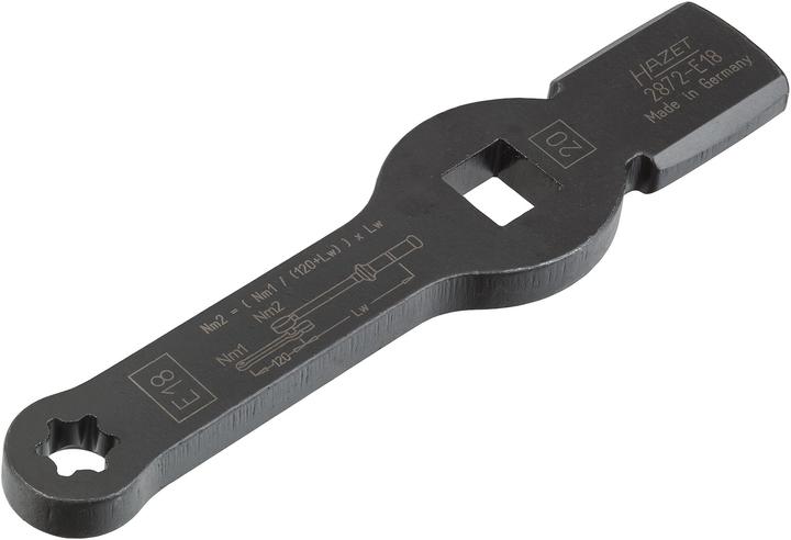 Produktbild HAZET TORX Schlag-Schlüssel ∙ mit 2 Schlagflächen 2872-E18 ∙ Vierkant20 mm (3/4 Zoll) ∙ Aussen TORX…