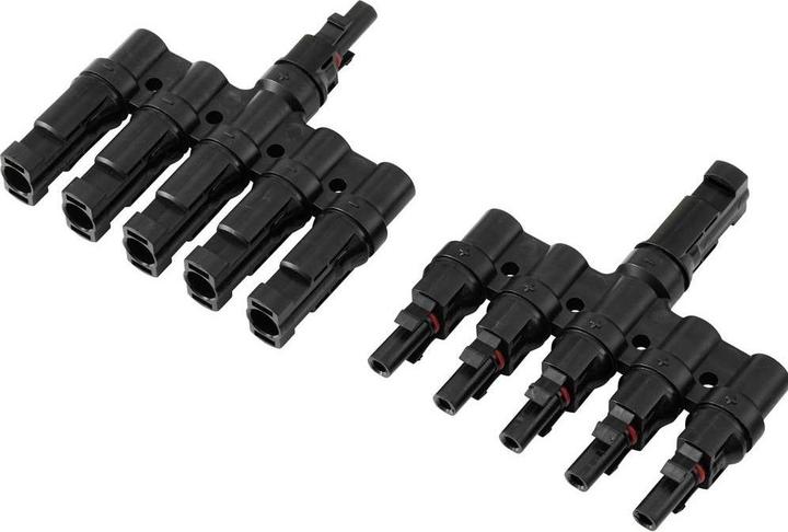 Tru Components 5 fach PV-Abzweigverbinder-Set TC-13805804 Schwarz Inhalt: 2 St. (Solarstecker)