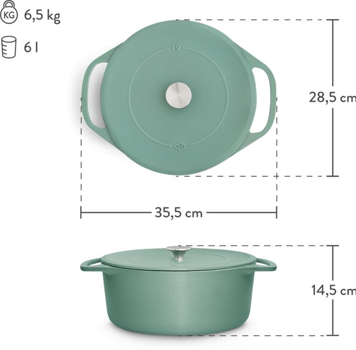 Produktbild Springlane Cocotte Clara 6L (28 cm, Bräter + Schmortopf, Gusseisen)