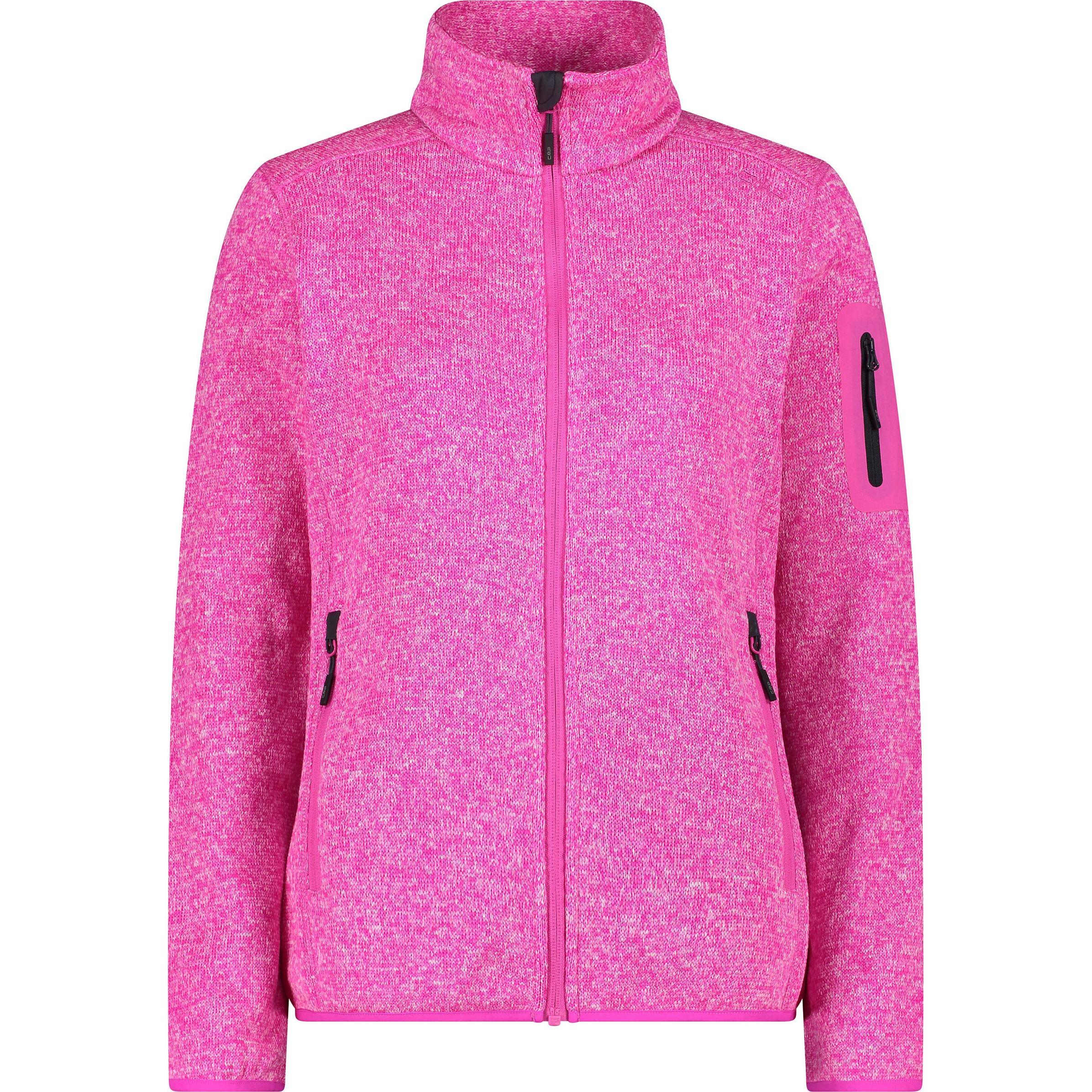 CMP Campagnolo, Damen, Jacke, Women's Jacket Jacquard Knitted (44, XL), Rosa, 44, XL