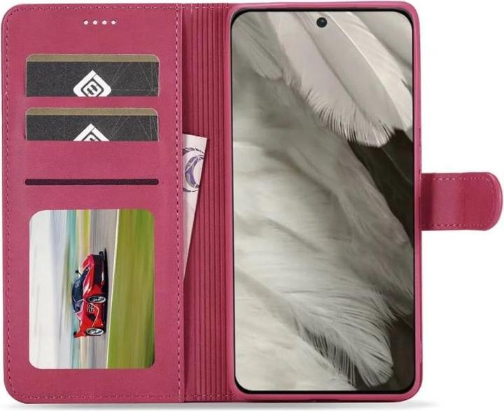 Actual product image LC.Imeeke Google Pixel 8 - Wallet Etui mit 3 Kartenfächern & Magnetverschluss, Pink (Google Pixel 8)