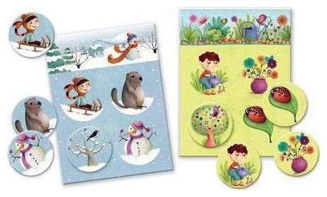 Actual product image Djeco Educational game Lotto 4 seasons (mult) (Multilingual, 2 - 3 years)