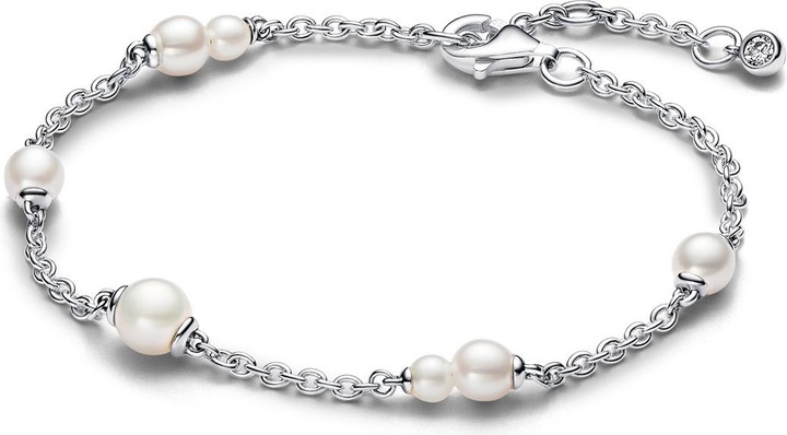 Pandora Behandelte Süsswasserzuchtperle Kettenarmband (16 cm, Silber 925)
