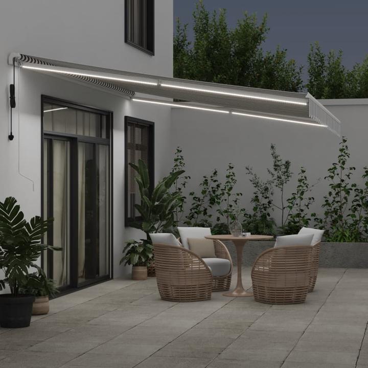 Produktbild vidaXL Markise Gelenkarmmarkise Sonnenmarkise Automatisch mit LED 500x350cm (5 m)