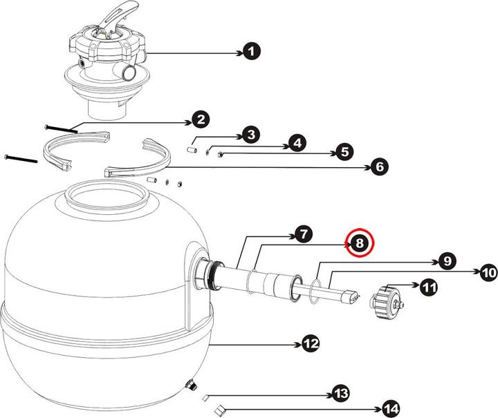 Actual product image SunSun Spare Part: CSF-500 Silica Sand Filter O-Ring 1