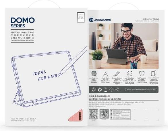 Actual product image Samsung Galaxy Tab S11 Ultra - Ducis Domo Series, stand-up flip case, pink (Samsung Galaxy Tab S11 Ultra)