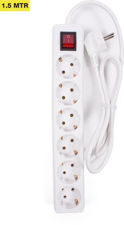 Produktbild Benson Electric Verlängerungssteckdose 6-fach + Erde + Schalter 1 (6x, 1.50 m)