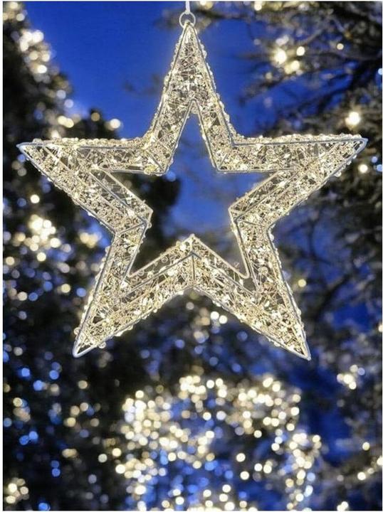 Image du produit Dameco LED Stern Weiss Outdoor, 8 cm x 38 cm x 38 cm