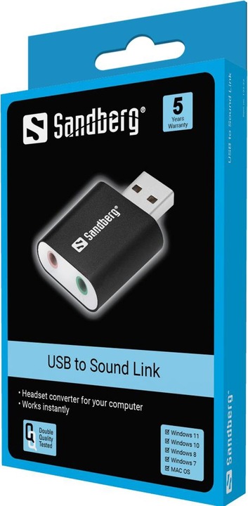 Actual product image Sandberg USB to Sound Link (USB)