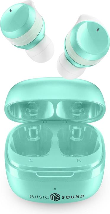 Image du produit Cellularline Music Sound Flow Casque intra-auriculaire sans fil pour la musique et les appels Bluetooth Vert (Pas de réduction du bruit, 25 h, Sans fil)