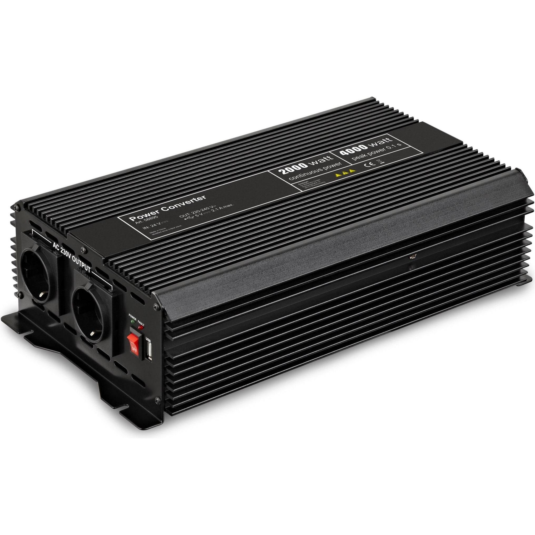 Goobay, Spannungswandler, Spannungswandler 2000 W, Schwarz