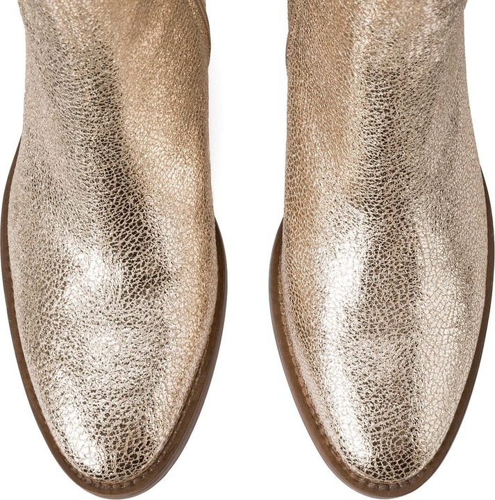 Actual product image La Redoute Collections Leather boots with wide heel (38)