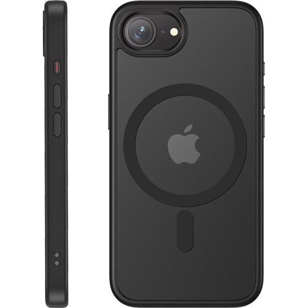 Crong Hybrid Frost MAG (Apple iPhone 16e), Cover smartphone, Nero