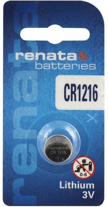Renata CR1216 - Knopfzelle (1 Stk., CR1216, 25 mAh)