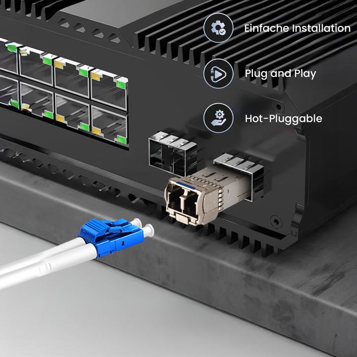 Image du produit Extralink SFP+ 10G 2er-Pack | Module SFP+ | 10 Gbit/s LC/UPC 1310 nm 10 km monomode DOM spezi