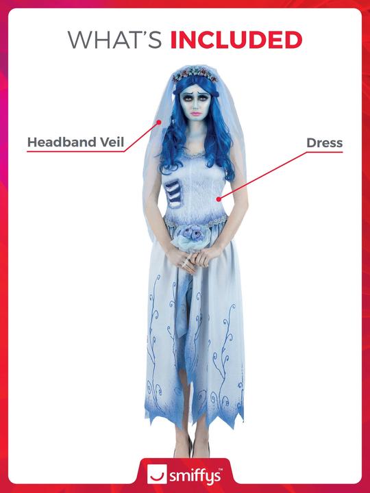Produktbild Smiffys Corpse Bride Emily Kostüm (L)