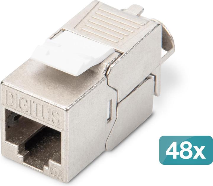 Productafbeelding Digitus CAT 6A Keystone Jack, afgeschermd, 48 stuks aansluiting zonder gereedschap (Keystone module)