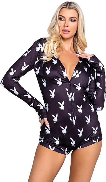 Produktbild Playboy Lingerie Slumber Bunny Onesie Rosa (M, L)
