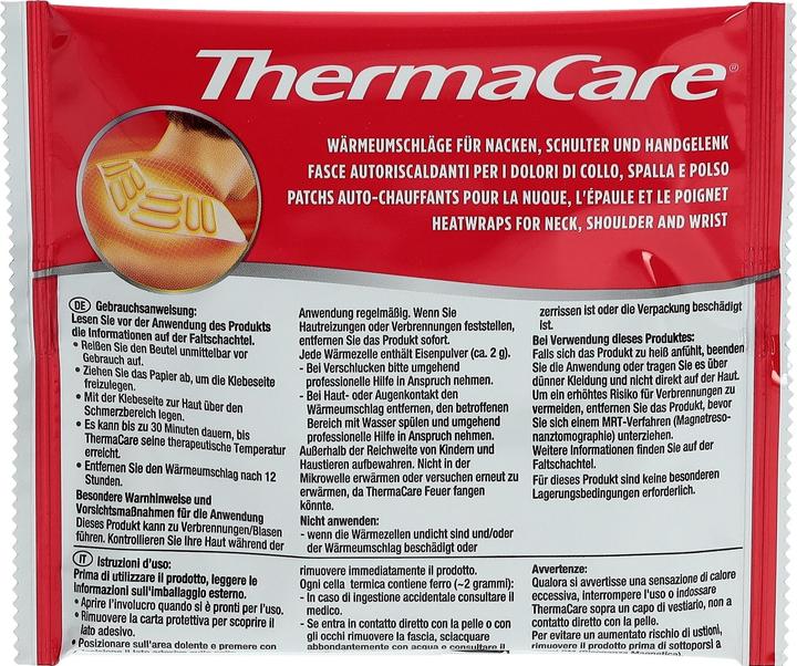 Nährwerte und Zutaten Thermacare Nacken Schulter Armauflage 2 Stk (2 x, 90 g)