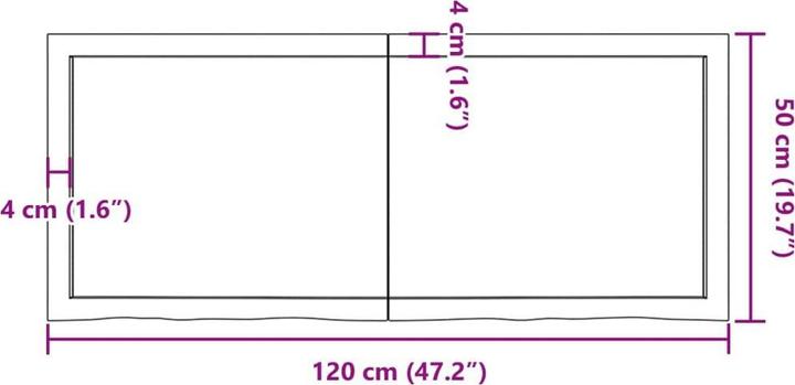 Produktbild vidaXL Tischplatte (120 x 50 cm)