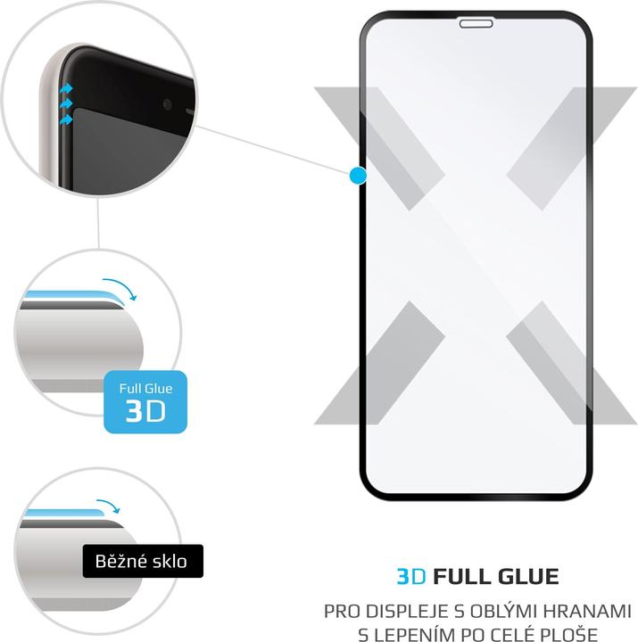 Actual product image Fixed 3D Tempered Glass for Apple iPhone XR/11, black (1 Piece, Apple iPhone XR)