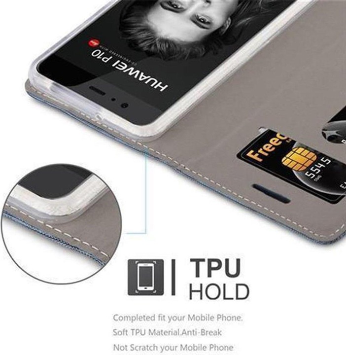Actual product image Cadorabo Book Jeans Optics Cover (Huawei P10)