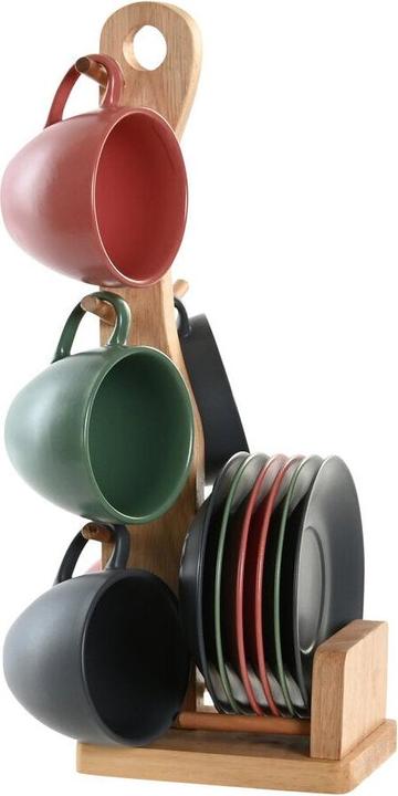 Produktbild DKD Home Decor Set aus 6 Teetassen mit Teller gut 150 ml 16 x 17 x 35 cm (6 Stück)