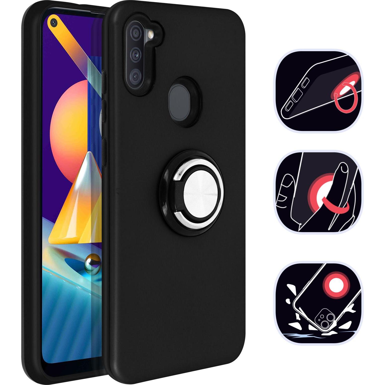 Thumbnail - Avizar Finger Series (Samsung Galaxy M11), Smartphone Hülle, Schwarz