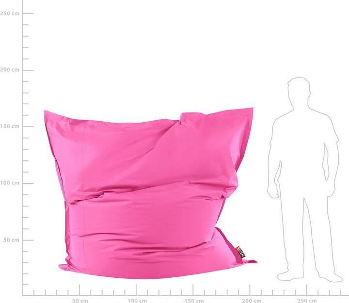 Actual product image Beliani Beanbag with inner bag for indoor and outdoor use 180 x 230 cm pink FUZZY