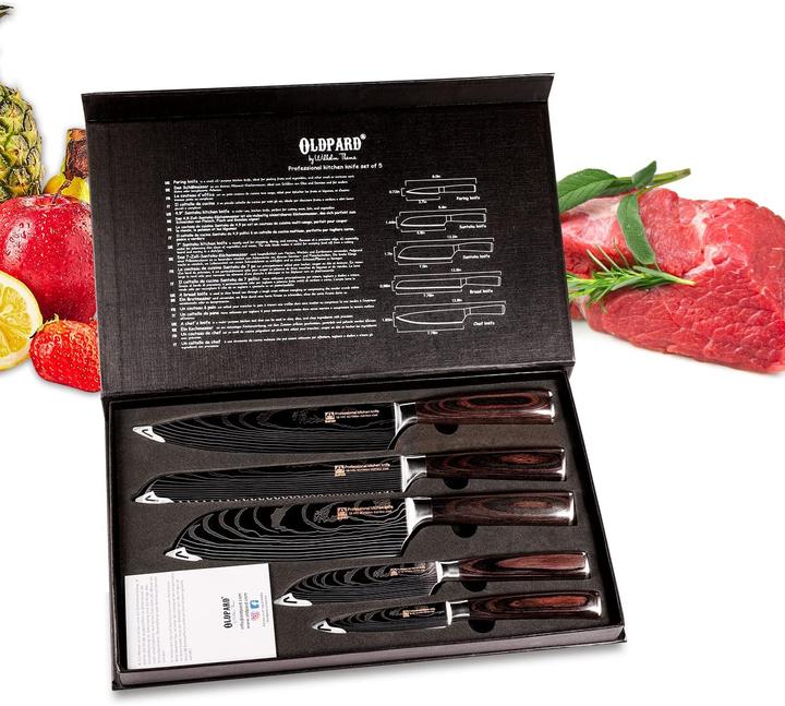 Produktbild Oldpard Küchenmesser-Set mit Pakkawood-Griffen