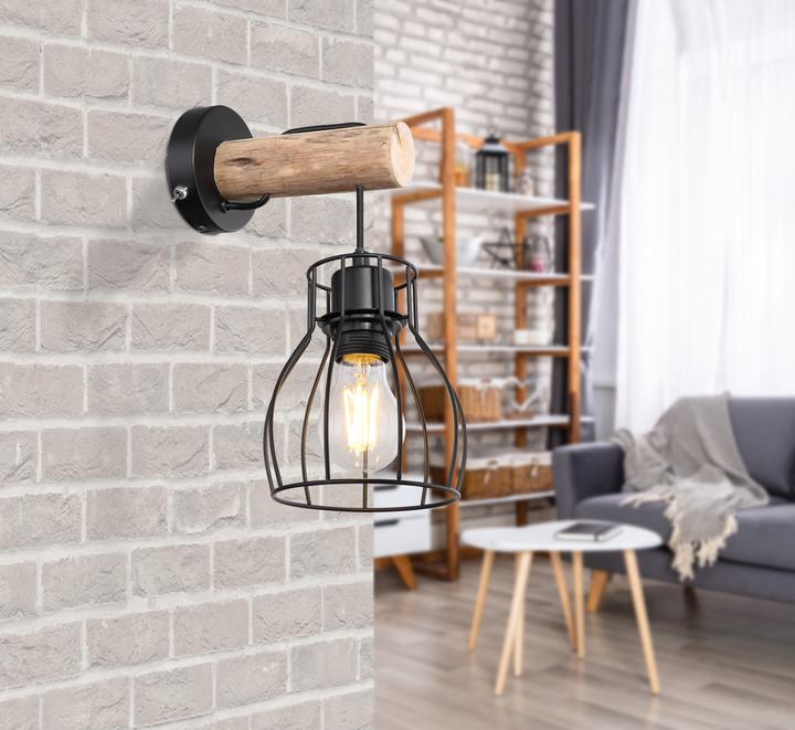 Image du produit Globo Applique Mina noir 1xE27 (E27)