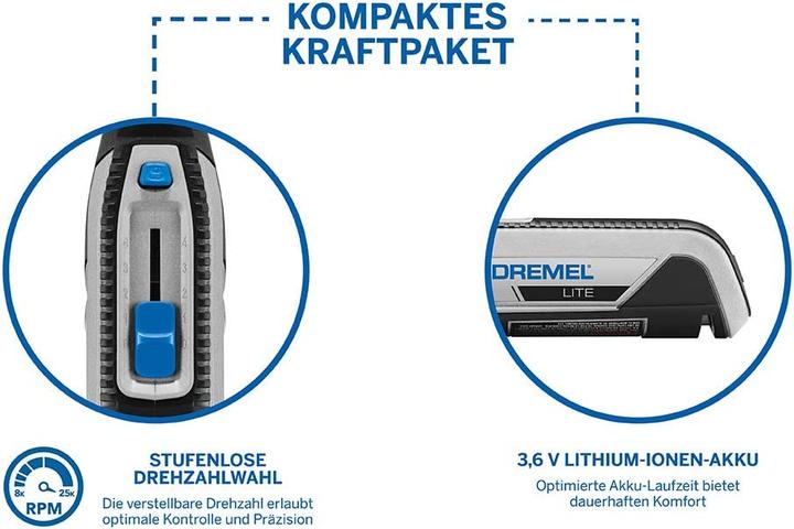 Immagine prodotto Dremel 7760 Lite 3.6 V Li-On caricatore USB
