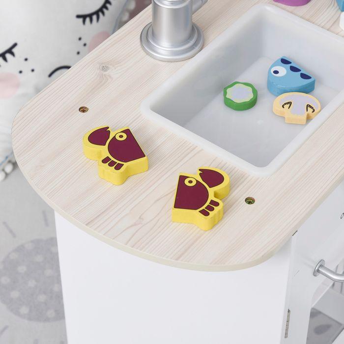 Produktbild Swisshandel24 Kinderküche Spielküche mit elektronischem Wasserspender, Backofen, Weiss