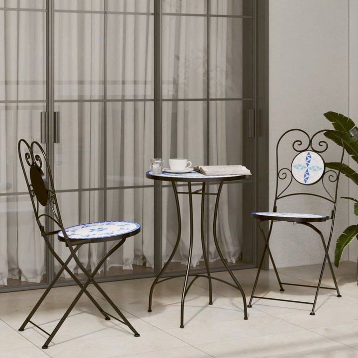 Produktbild VidaXL Mosaik-Bistrotisch Ø50 x 70 cm Keramik (50 cm)