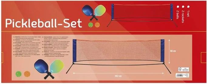 Actual product image Idena Pickleball set net 2x rackets/balls 5 pieces